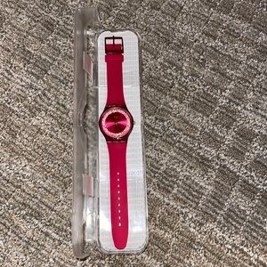 Red dial watch